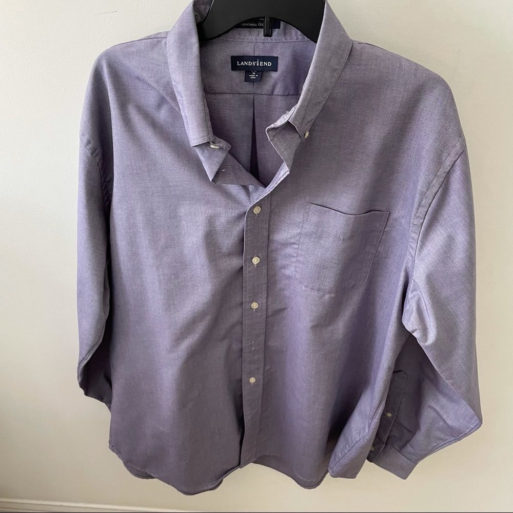 Lands' End - Long Sleeve Dress Shirt  Sz17.5-35